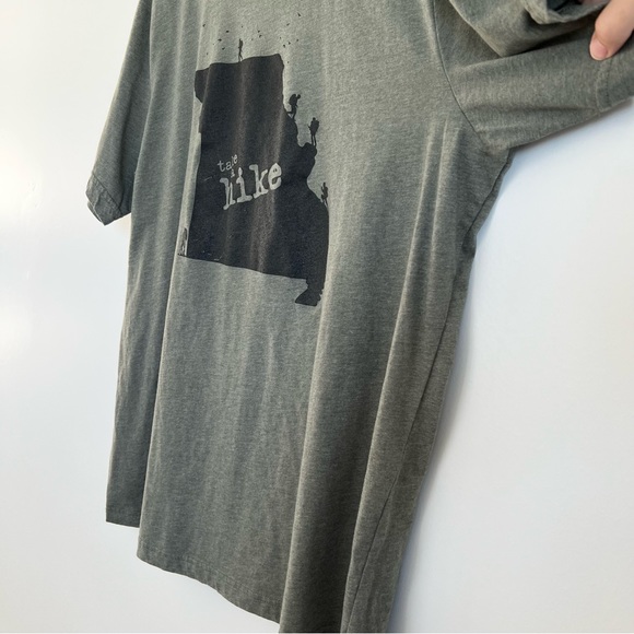 Bella+Canvas Funny "Take a Hike" Crew-Neck Tee Dark Green Top Black Design 2XL - Picture 6 of 12